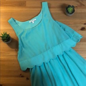 Charlotte Russe • Turquoise blue ruffle mini dress